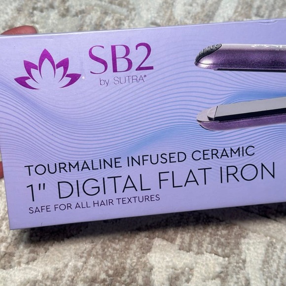 SB2 by SUTRA 1" Tourmaline-Infused Ceramic Flat Iron Hair Straightening NIB - Picture 1 of 12
